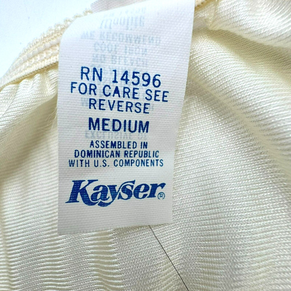 KAYSER Medium Vintage Butter Yellow Full Length Lurelon Nylon Nightgown Silky - Picture 4 of 7
